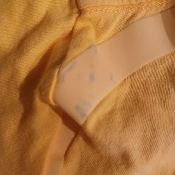 Guess Shirt Mens Large Yellow Short Sleeve Spellout Striped Tee - Picture 2 of 7